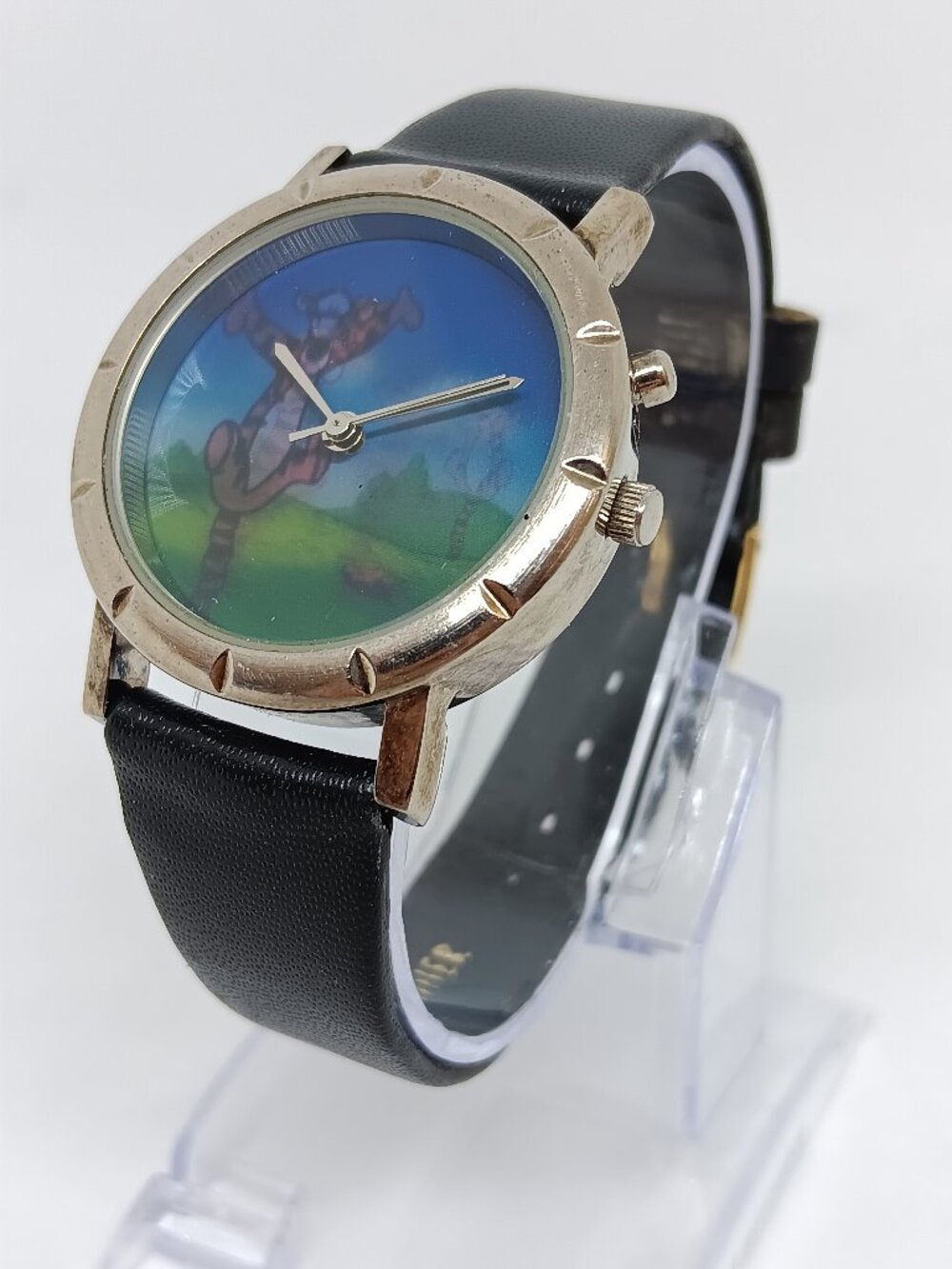 Timex Winnie the Pooh "Hologram" Melody Tigger Silver Tone Watch NEW BATTERY